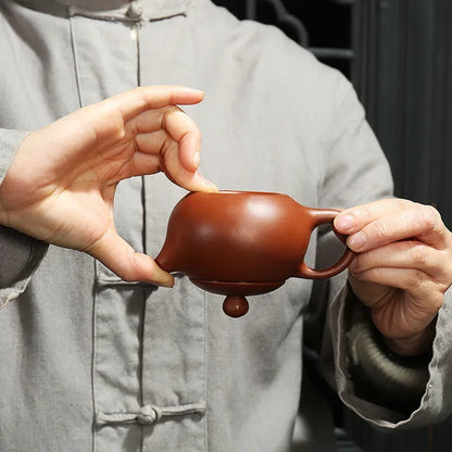 Yixing Zisha Xishi Teapot Chinese Handmade Kung Fu Teaware Tea Pots Ball Shaped Tea Infuser Authentic Beauty Tea Kettle Set