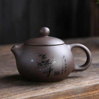 Yixing Zisha Xishi Teapot Chinese Handmade Kung Fu Teaware Tea Pots Ball Shaped Tea Infuser Authentic Beauty Tea Kettle Set