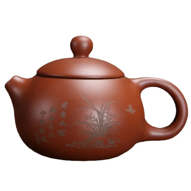 Yixing Zisha Xishi Teapot Chinese Handmade Kung Fu Teaware Tea Pots Ball Shaped Tea Infuser Authentic Beauty Tea Kettle Set