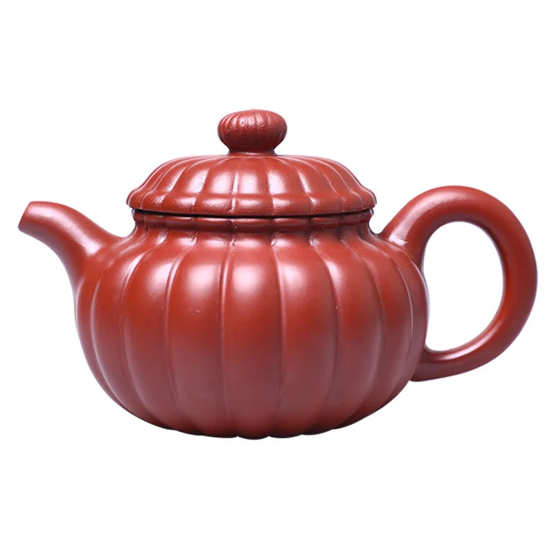 Yixing dahongpao Handmade Purple Clay Pot Raw Mine Small Coal Kiln Red Mud Red Jade Eggplant Melon Kung Fu Chinese Tea Pot 310ml