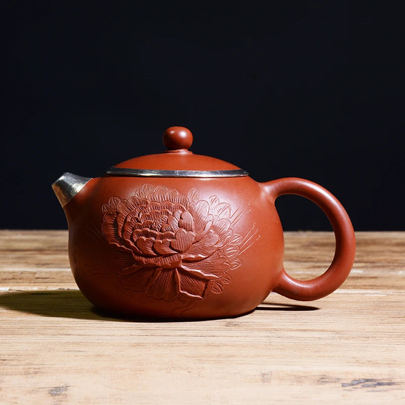 Yixing famous handmade Purple clay tea pot Kung Fu Zisha teapot Dahongpao Xi shi teapot special package silver