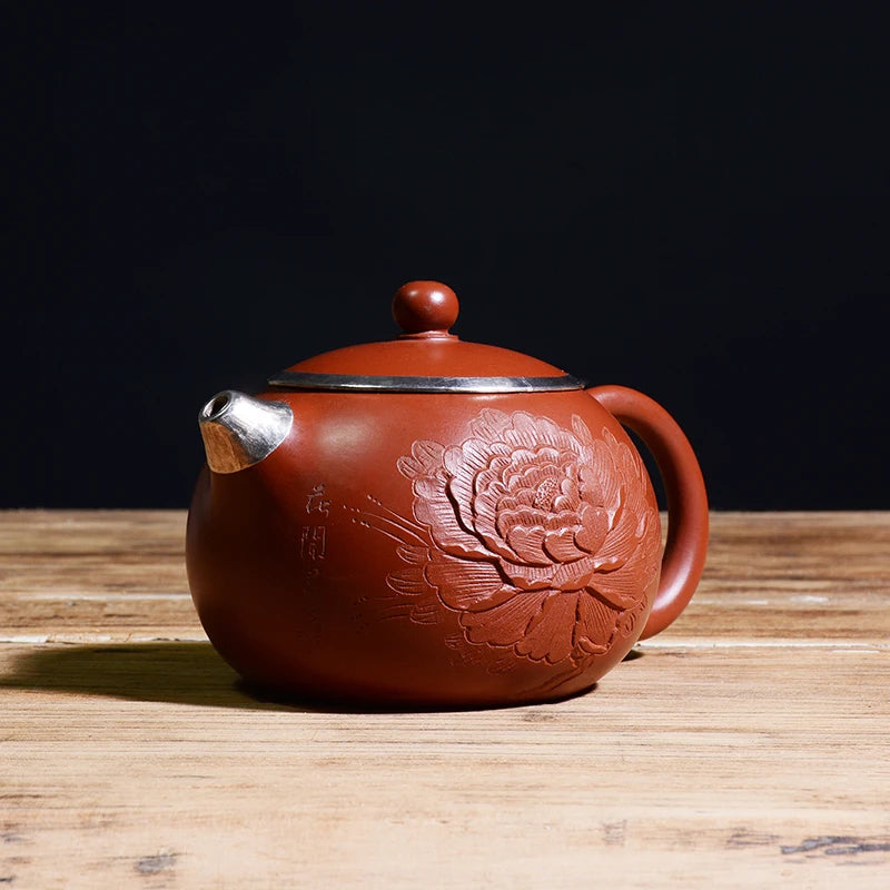 Yixing famous handmade Purple clay tea pot Kung Fu Zisha teapot Dahongpao Xi shi teapot special package silver