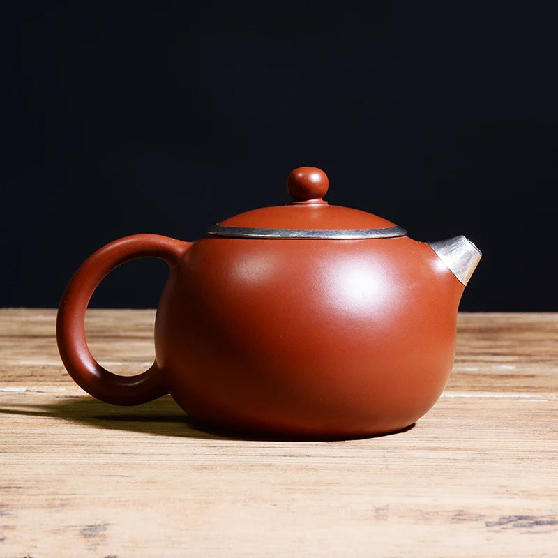 Yixing famous handmade Purple clay tea pot Kung Fu Zisha teapot Dahongpao Xi shi teapot special package silver