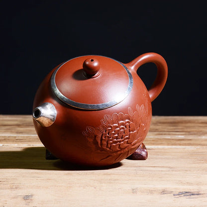 Yixing famous handmade Purple clay tea pot Kung Fu Zisha teapot Dahongpao Xi shi teapot special package silver