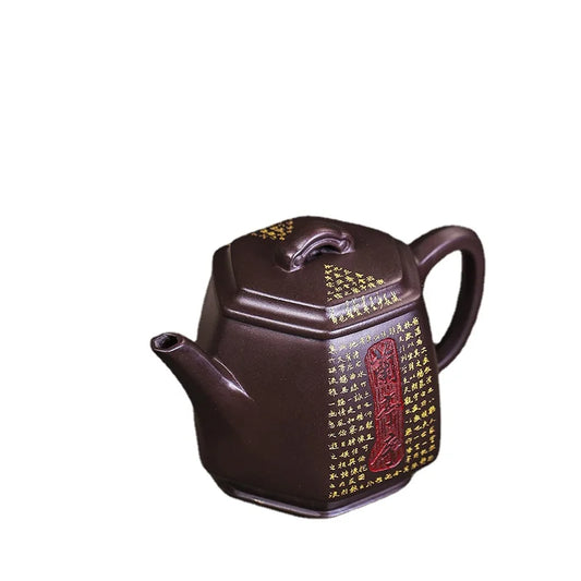 Yixing handmade purple clay pot, a collection of old purple clay, hometown drinking, Pu'er kungfu tea set, Chinese teapot 350ml