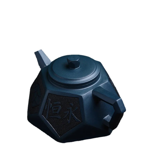 Yixing handmade purple clay pot aged purple clay tea octagonal kungfu tea set Chinese teapot 260ml