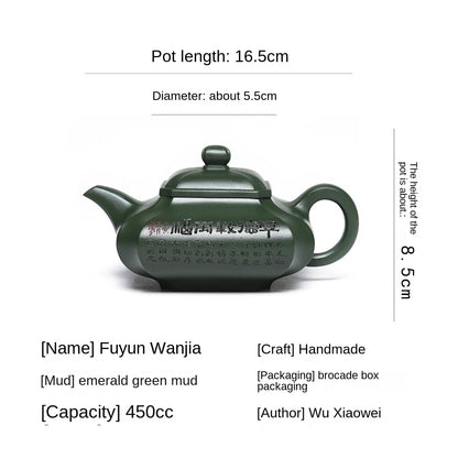 Yixing handmade purple clay pot raw ore purple clay all promising kungfu tea sets Chinese teapot 450ml