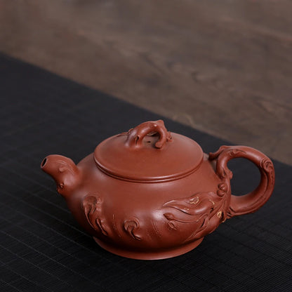 Yixing monohydrate hall are recommended by ore all hand kung fu tea set bottom groove of qing peach pot of 470 ml