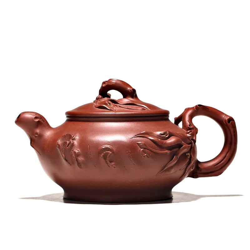 Yixing monohydrate hall are recommended by ore all hand kung fu tea set bottom groove of qing peach pot of 470 ml