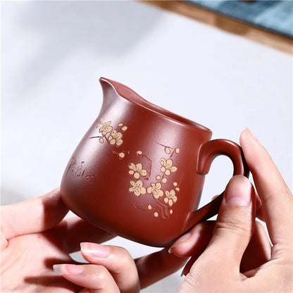 Yixing purple clay Cha Hai Dahongpao Authentic Handmade Tea set Accessories Household wine set Tie Guanyin Puer 220ml