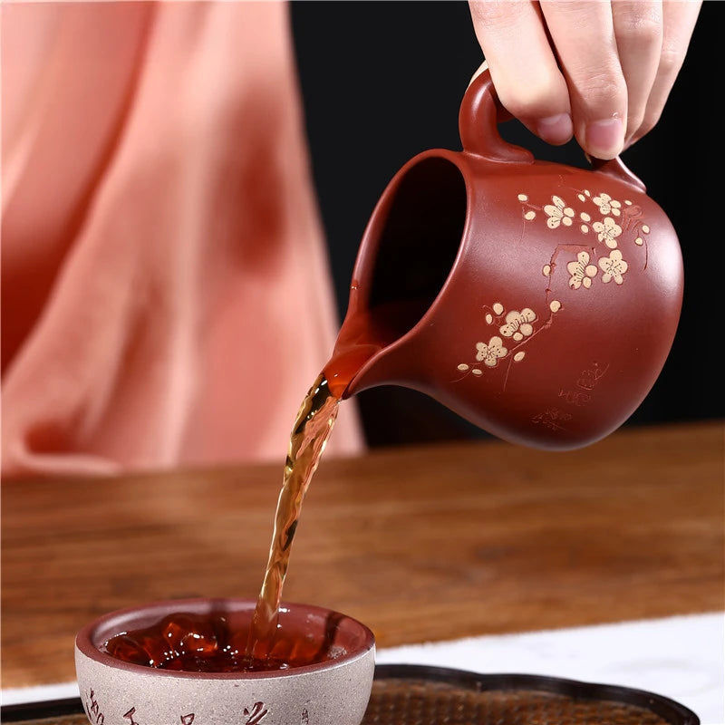 Yixing purple clay Cha Hai Dahongpao Authentic Handmade Tea set Accessories Household wine set Tie Guanyin Puer 220ml