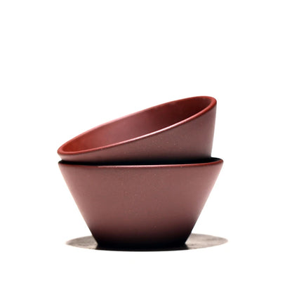 Yixing purple clay pot kungfu tea set tea cup small cup tea cup tea bowl handmade old purple clay bamboo hat cup