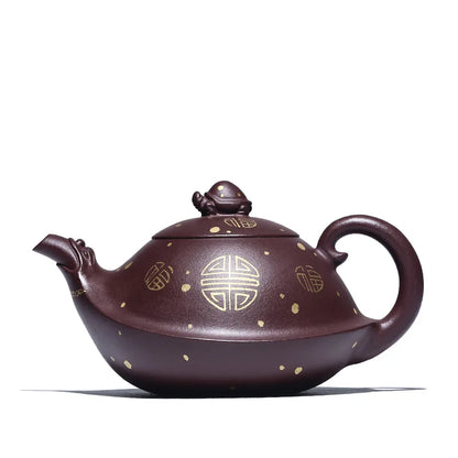 Yixing purple clay teapot by hand