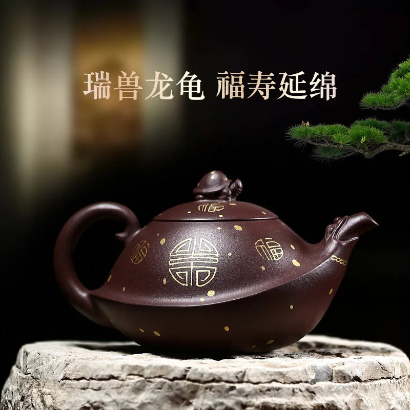 Yixing purple clay teapot by hand