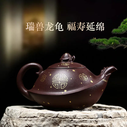 Yixing purple clay teapot by hand