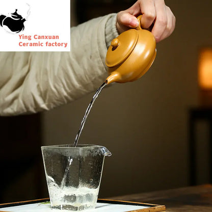 Yixing purple clay teapot  gold Zhuni Ming furnace pot Kung Fu tea set teapot capacity 160ml