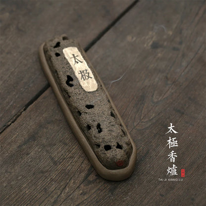 Yixing purple sand censer tai chi sandalwood fragrance small present tea place sweet home