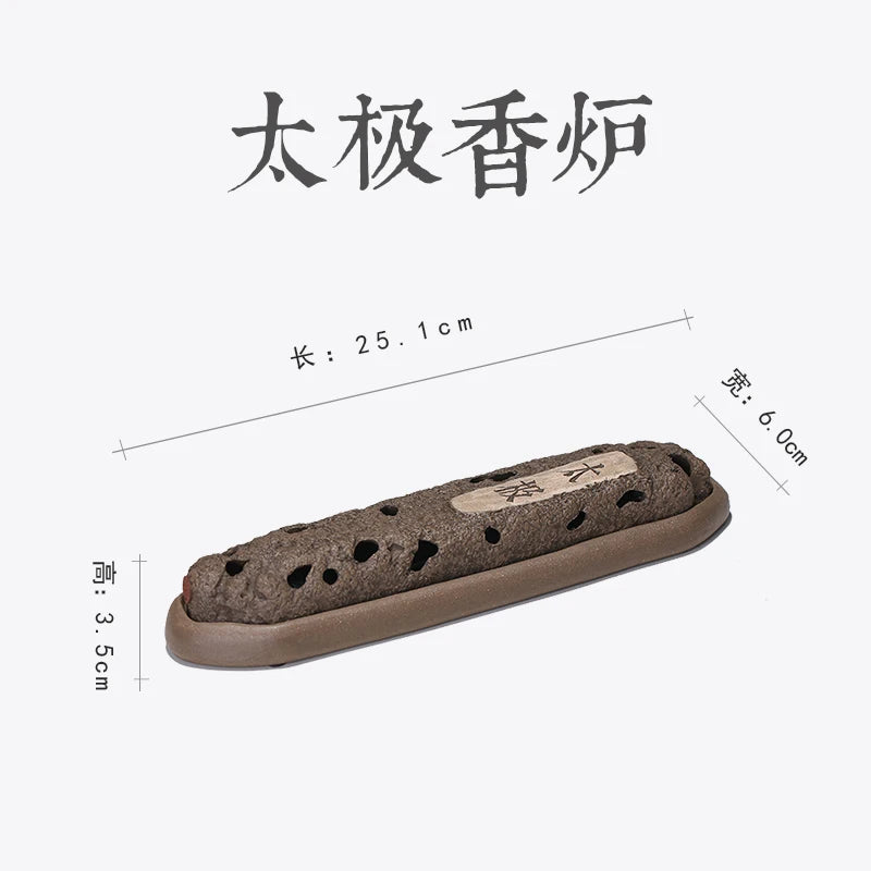 Yixing purple sand censer tai chi sandalwood fragrance small present tea place sweet home