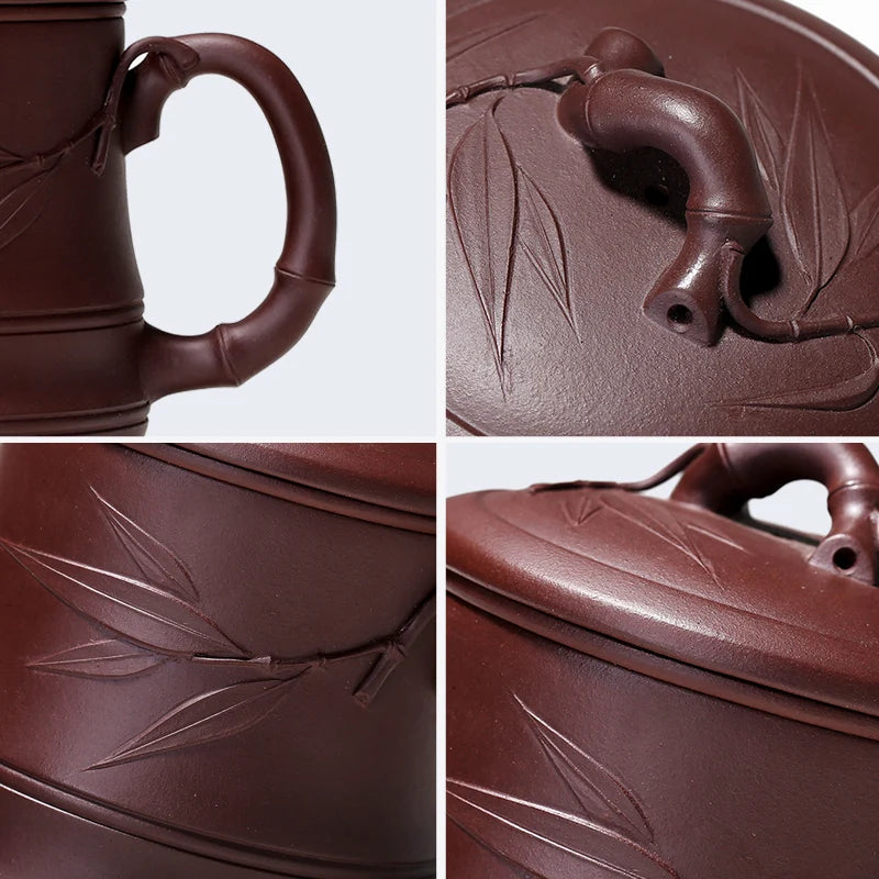 Yixing purple sand cup kung fu tea cup with cover cup pure handmade glass tank filter asparagus tea cup