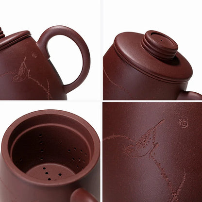 Yixing purple sand cup pot of kung fu tea cup with cover manual cover glass tank filter tea 410 cc
