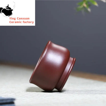 Yixing purple sand cup raw ore old purple mud Houde carrier cup pure hand-lettering tea cup 130ml