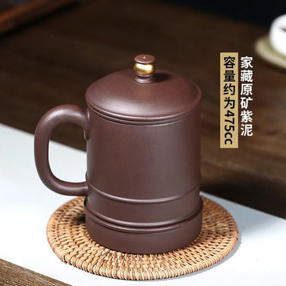 Yixing purple sand cup really large capacity filter cups with cover with bladder pure manual hand man