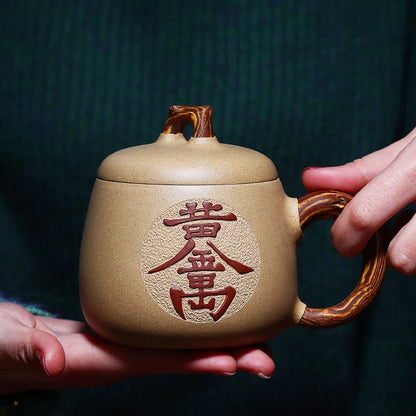 Yixing purple sand cup really pure handmade make tea cups office cup undressed ore tea cup for cup mud