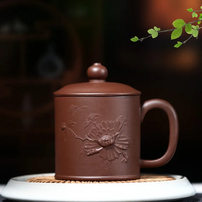 Yixing purple sand cup really pure manual office with small cup of ceramic tea tea set recent cup