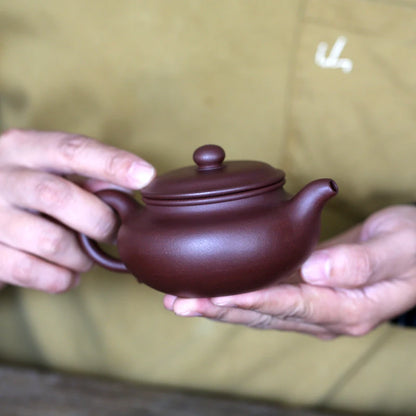 Yixing recommended pure manual high-capacity teapot set tea service home archaize of purple clay pot of 215 ml