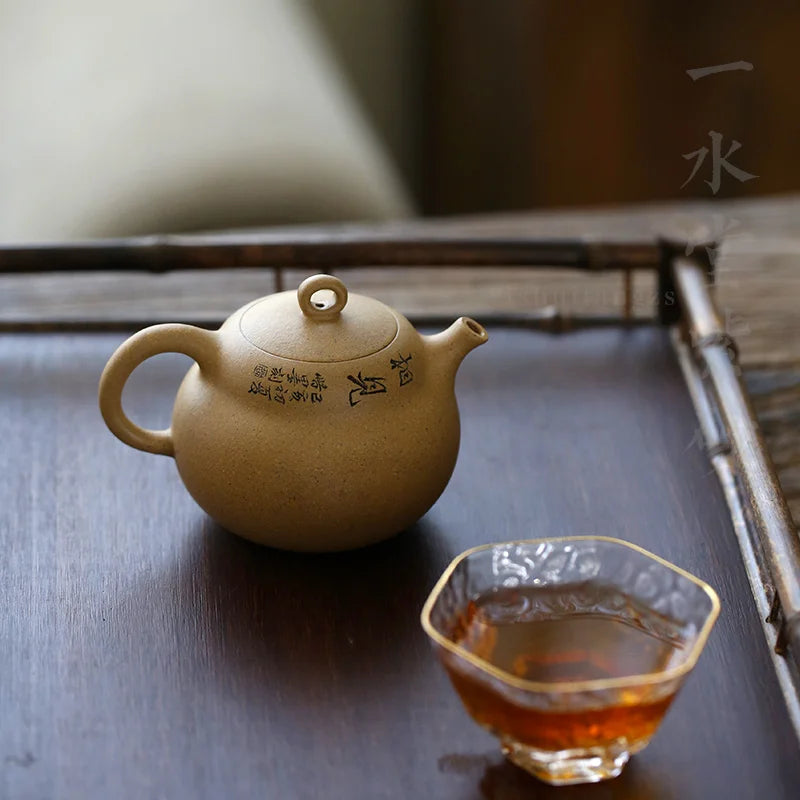 Yixing recommended the teapot tea set # ore monohydrate manual 44-turbine mud gourd pot of 170 ml