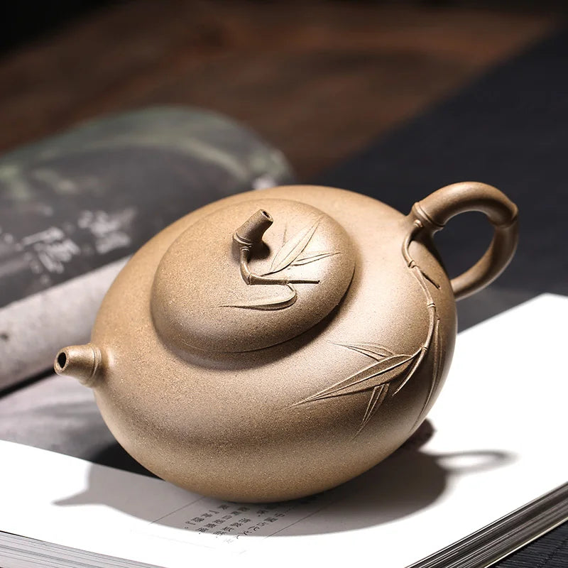 Yixing recommended undressed ore all hand famous tea suit household green section of the request of bamboo pot