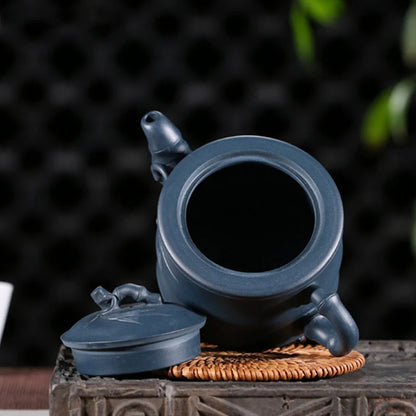 Yixing tea pots Purple Clay Teapot Raw ore Azure mud Bamboo joint beauty kettle Handmade Boutique Teaware 300ml