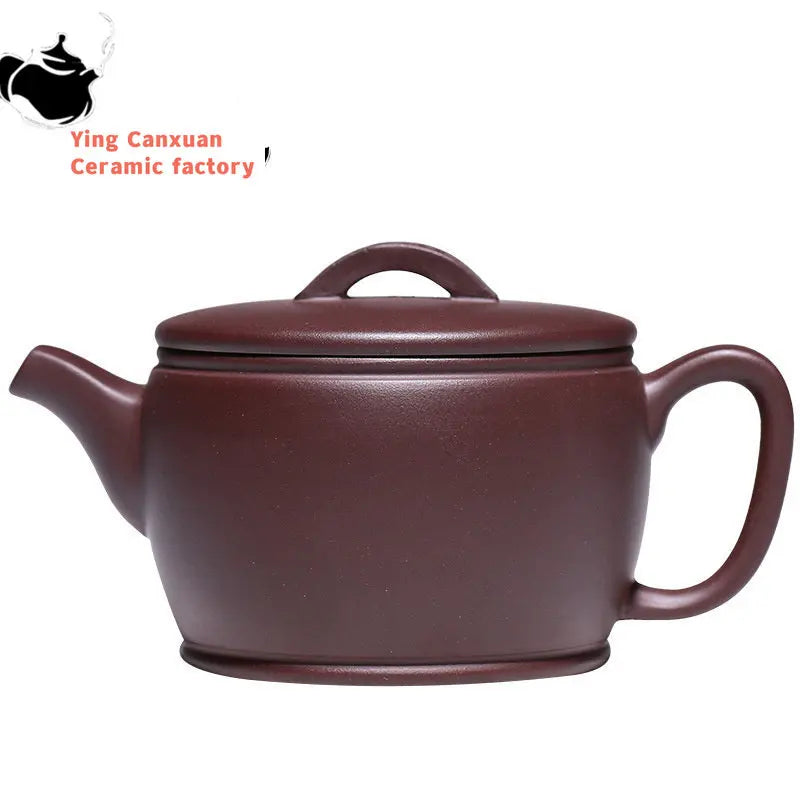 Yixing teapot household tea set single pot raw ore purple mud Han tile purple sand pot pure handmade Chinese teapot