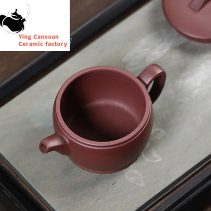 Yixing teapot household tea set single pot raw ore purple mud Han tile purple sand pot pure handmade Chinese teapot