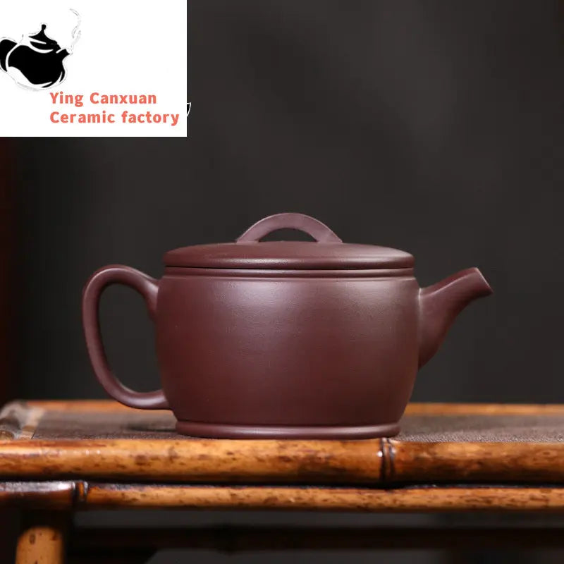 Yixing teapot household tea set single pot raw ore purple mud Han tile purple sand pot pure handmade Chinese teapot