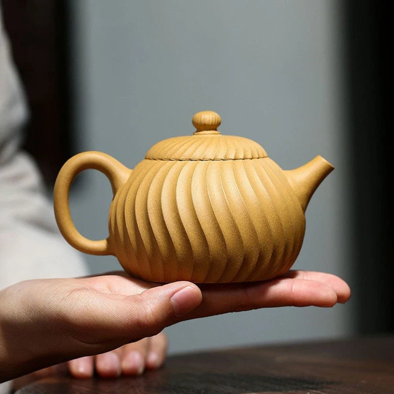 Yixing-teteras de púrpura china, infusor té filtro de barro de sección hervidor de belleza hecho a mano, de Zisha, 210ml
