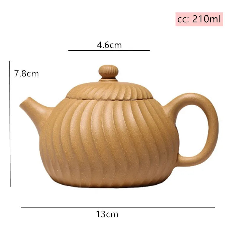 Yixing-teteras de púrpura china, infusor té filtro de barro de sección hervidor de belleza hecho a mano, de Zisha, 210ml