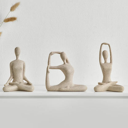Yoga Woman Sculpture & Figurines for Interior Modern Living Room Decor Home Table Ornaments Figure Statue Decor