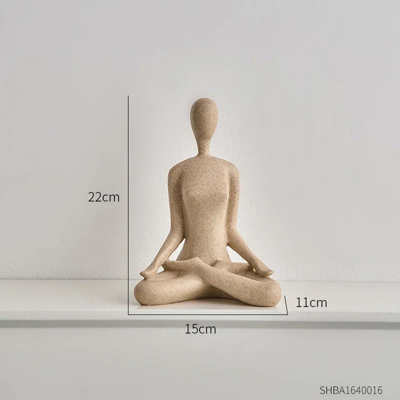 Yoga Woman Sculpture & Figurines for Interior Modern Living Room Decor Home Table Ornaments Figure Statue Decor