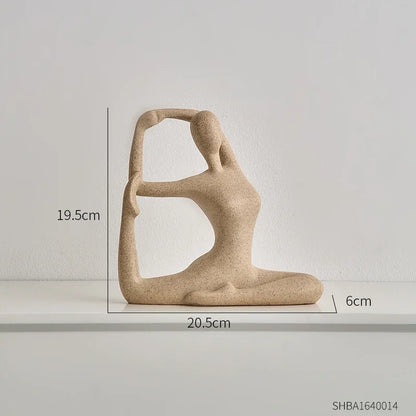 Yoga Woman Sculpture & Figurines for Interior Modern Living Room Decor Home Table Ornaments Figure Statue Decor