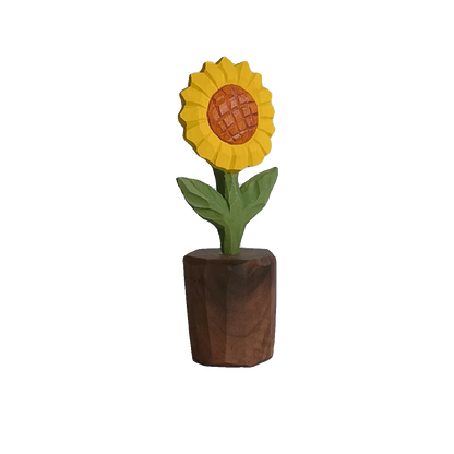 You will always be my sunshine! Sunflower small wood carving healing series ornament,car mounted desktop decoration,holiday gift