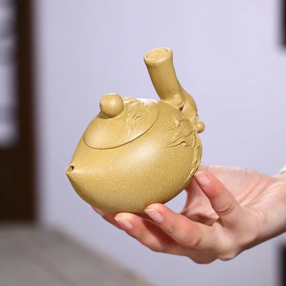Yu Medium Sand Purple Clay Teapot Jiang Jingming Sheng Peach Teapot Raw Ore Beige Clay One Piece Dropshipping Kung Fu Tea Set Te