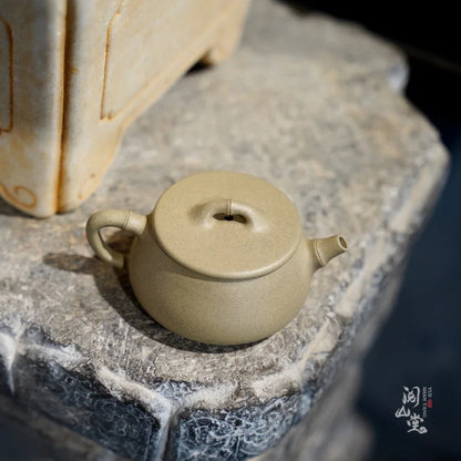 Yueshan Hall | Bamboo Ladle Raw Ore Green Segment Mud Stone ladle Purple Clay Pot Dong Yongsheng's Amazing Work Creative Work