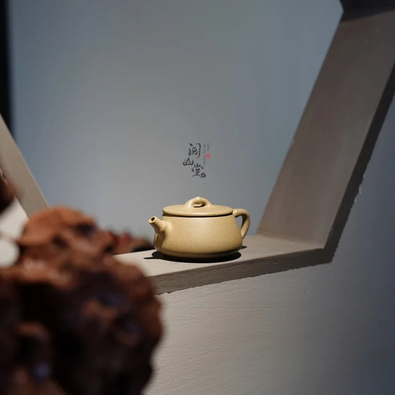 Yueshan Hall | Bamboo Ladle Raw Ore Green Segment Mud Stone ladle Purple Clay Pot Dong Yongsheng's Amazing Work Creative Work