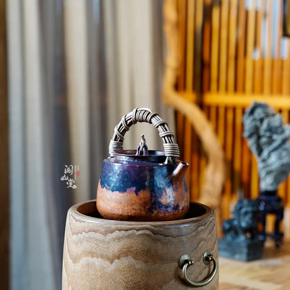 Yueshan Hall Customization | Yushan Lifting Handle Copper Pot Water boiler Pure Copper Integrated Punch Pure Hand-Made