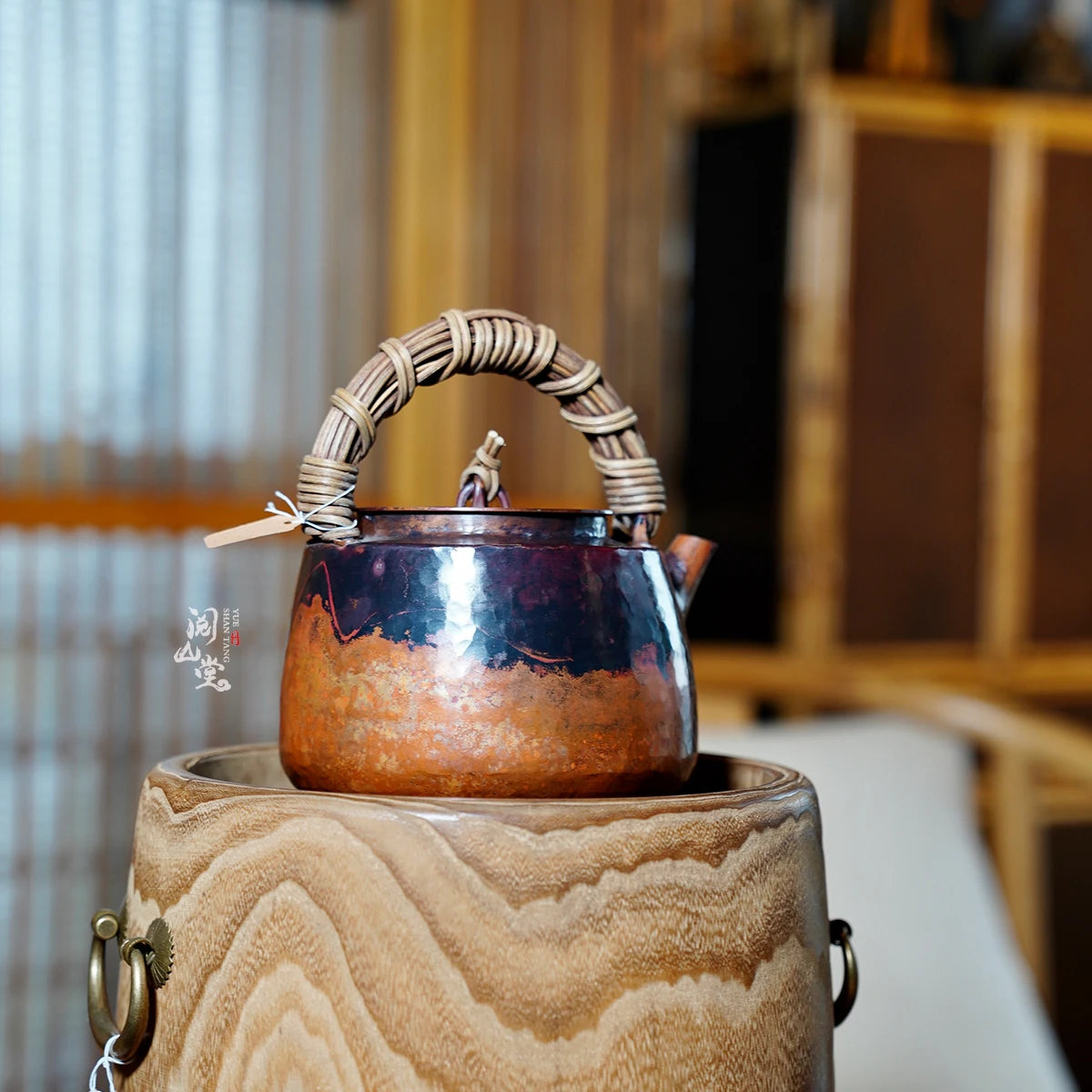 Yueshan Hall Customization | Yushan Lifting Handle Copper Pot Water boiler Pure Copper Integrated Punch Pure Hand-Made