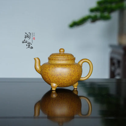 Yueshan Hall Darbin Ruyi Unique Wood Burning Money Leopard Print Gold Segment Mud Chinese Worker Qi Liyun Purple Clay Pot