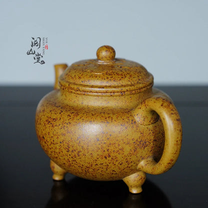 Yueshan Hall Darbin Ruyi Unique Wood Burning Money Leopard Print Gold Segment Mud Chinese Worker Qi Liyun Purple Clay Pot
