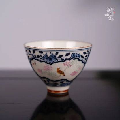 Yueshan Hall | Firewood Kiln Blue and White Master Cup Tea cup Collection Grade Wood Kiln Boutique Jingdezhen Handmade
