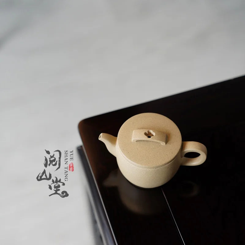 Yueshan Hall | Hanwa High Temperature Benshan Green Small Purple Clay Pot Qi Liyun All Handmade